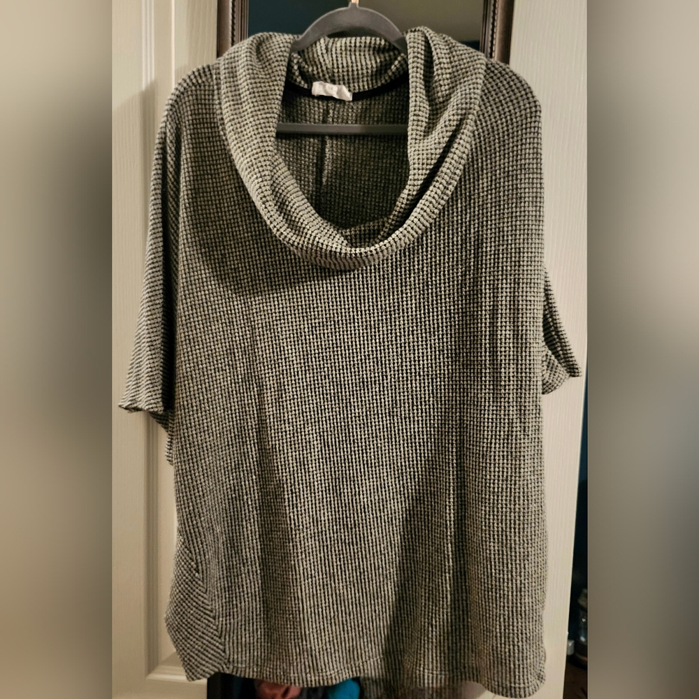 Gray Cowl Neck Sweater